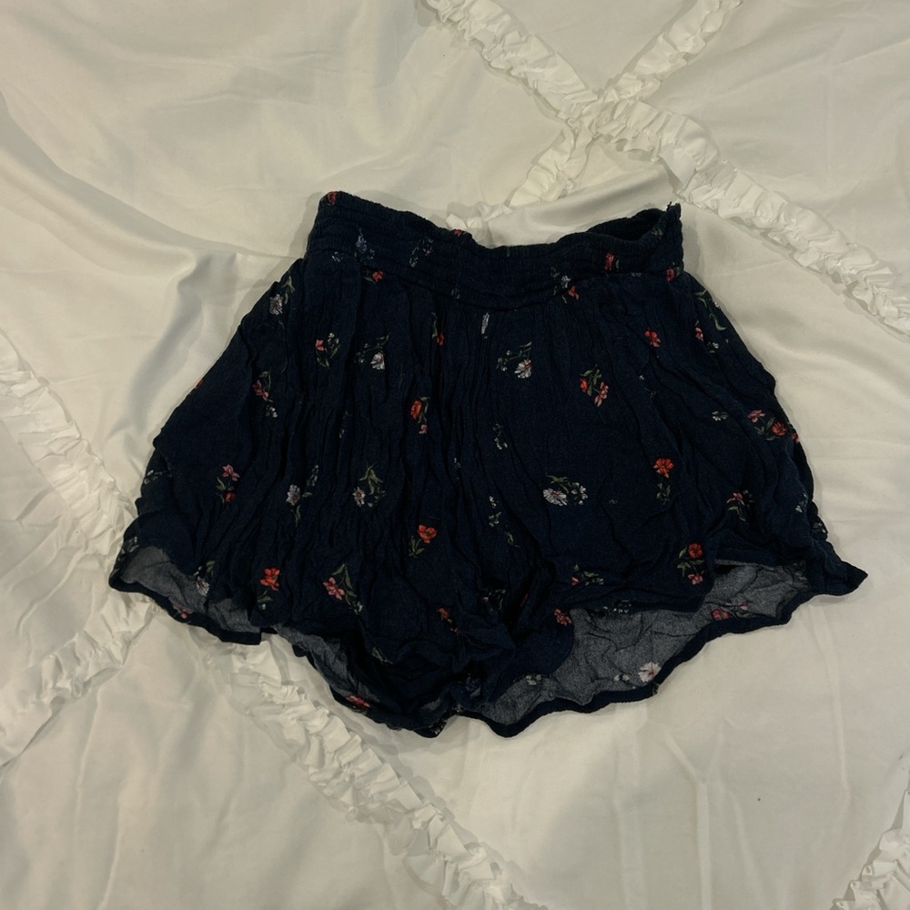 Hollister Navy Floral Skirt